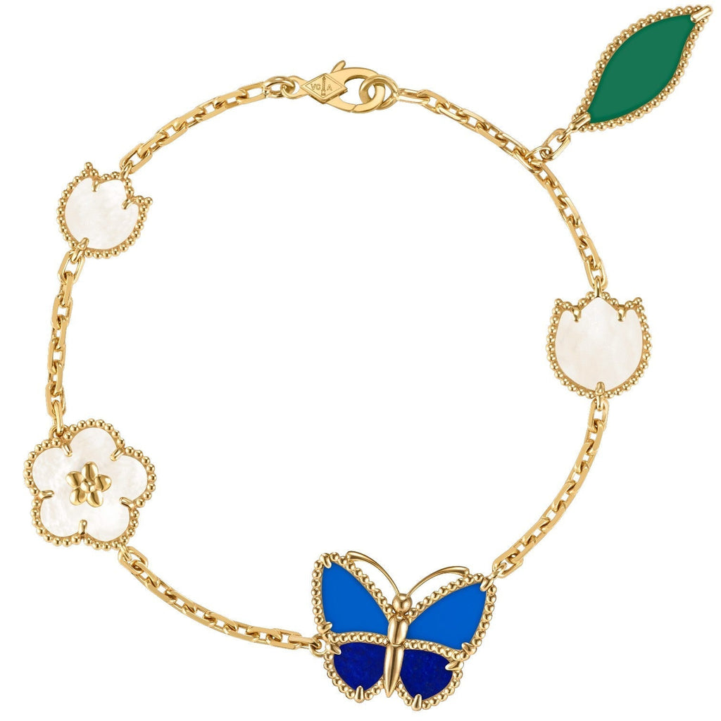 [Loco JURI]LUCKY SPRING BUTTERFLY 5 MOTIF BRACELET