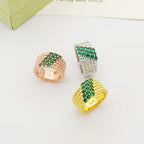 [Loco ]  PERLEE DIAMOND RING ,5-ROW DIAMOND-SET DESIGN