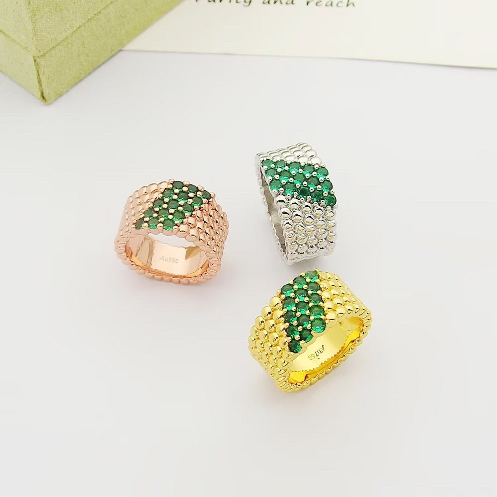 [Loco ]  PERLEE DIAMOND RING ,5-ROW DIAMOND-SET DESIGN