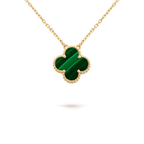 ¡®Loco¡¯CLOVER 15MM MALACHITE SINGLE FLOWER  NECKLACE