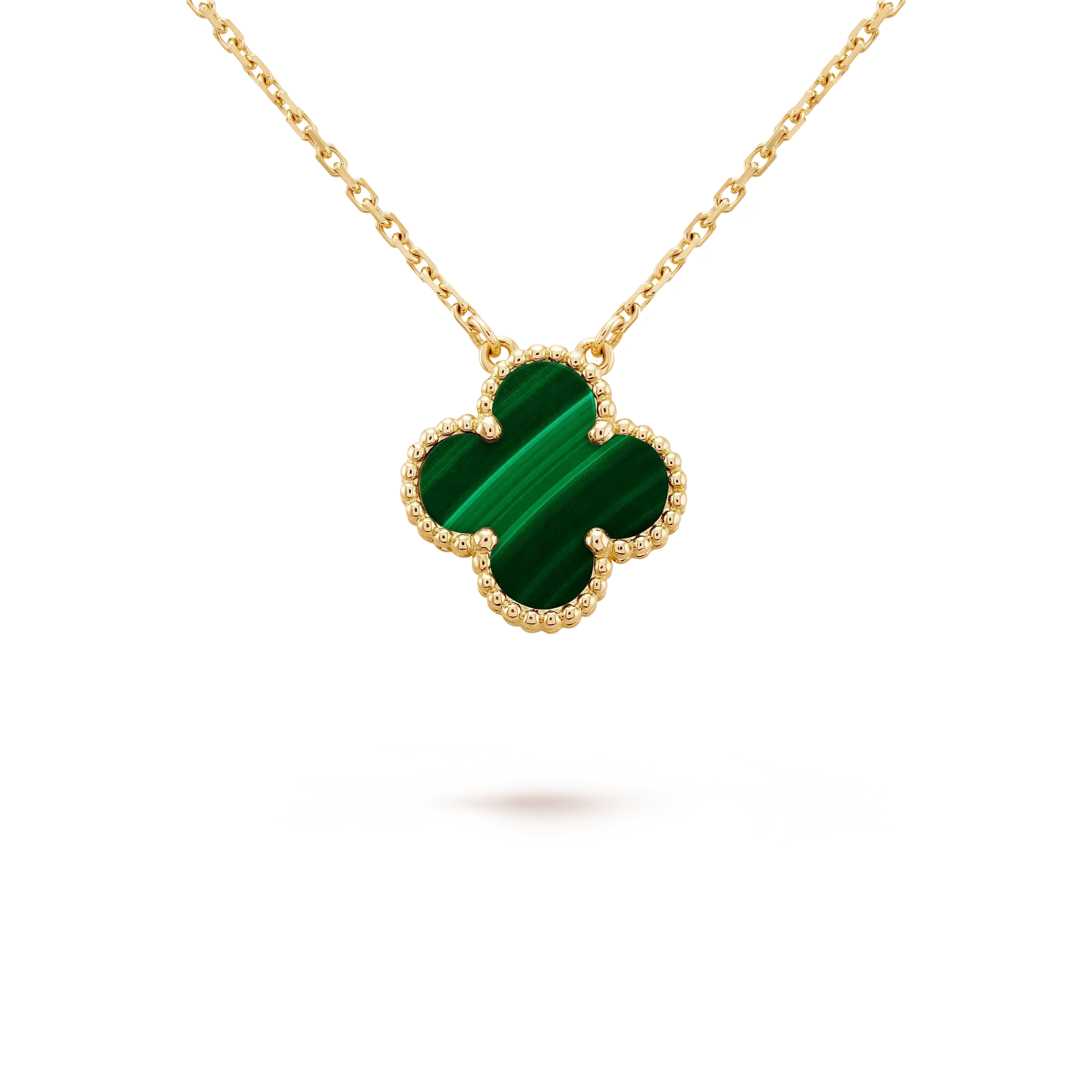 ¡®Loco¡¯CLOVER 15MM MALACHITE SINGLE FLOWER  NECKLACE