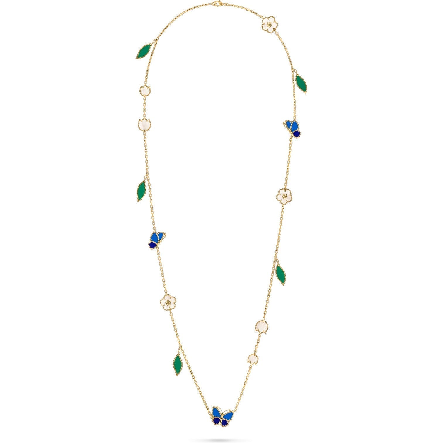 [Loco JURI]LUCKY SPRING BUTTERFLY 15 FLOWER NECKLACE