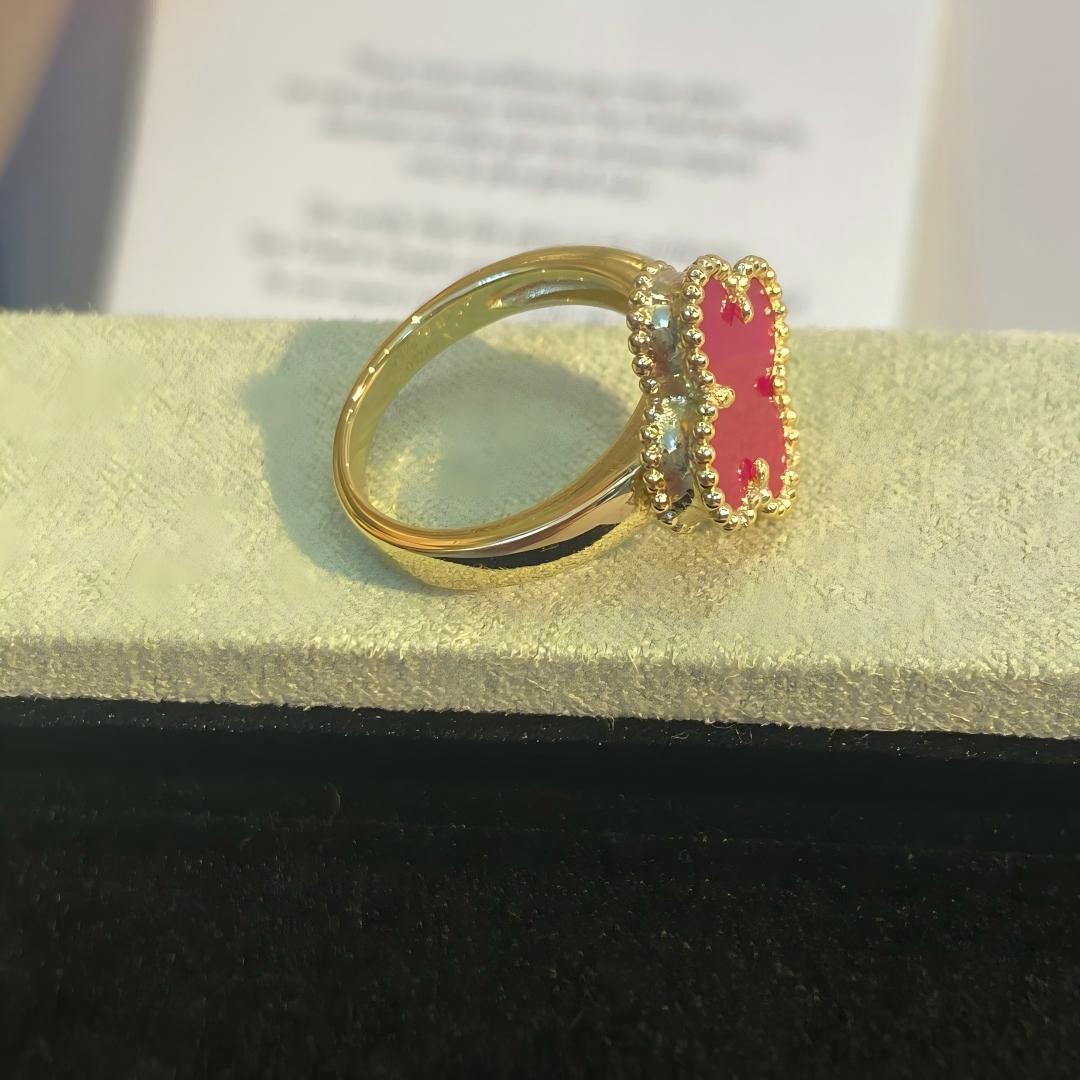 [Loco]NEW CLOVER PINK ENAMEL RINGS