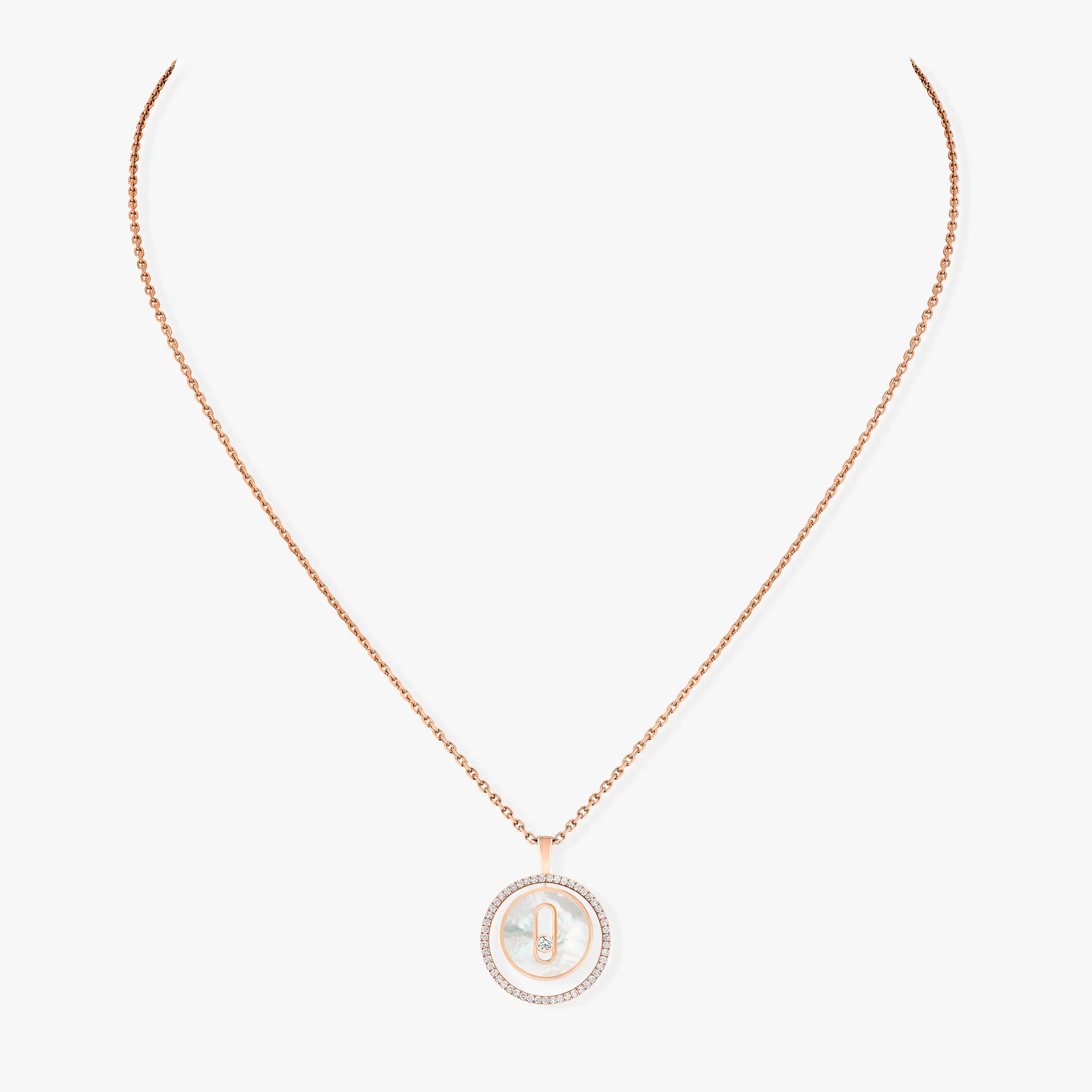 [Loco ]Loco MOVE 1 DIAMOND WHITE MOTHER OF PEARL PINK GOLD DIAMOND NECKLACE
