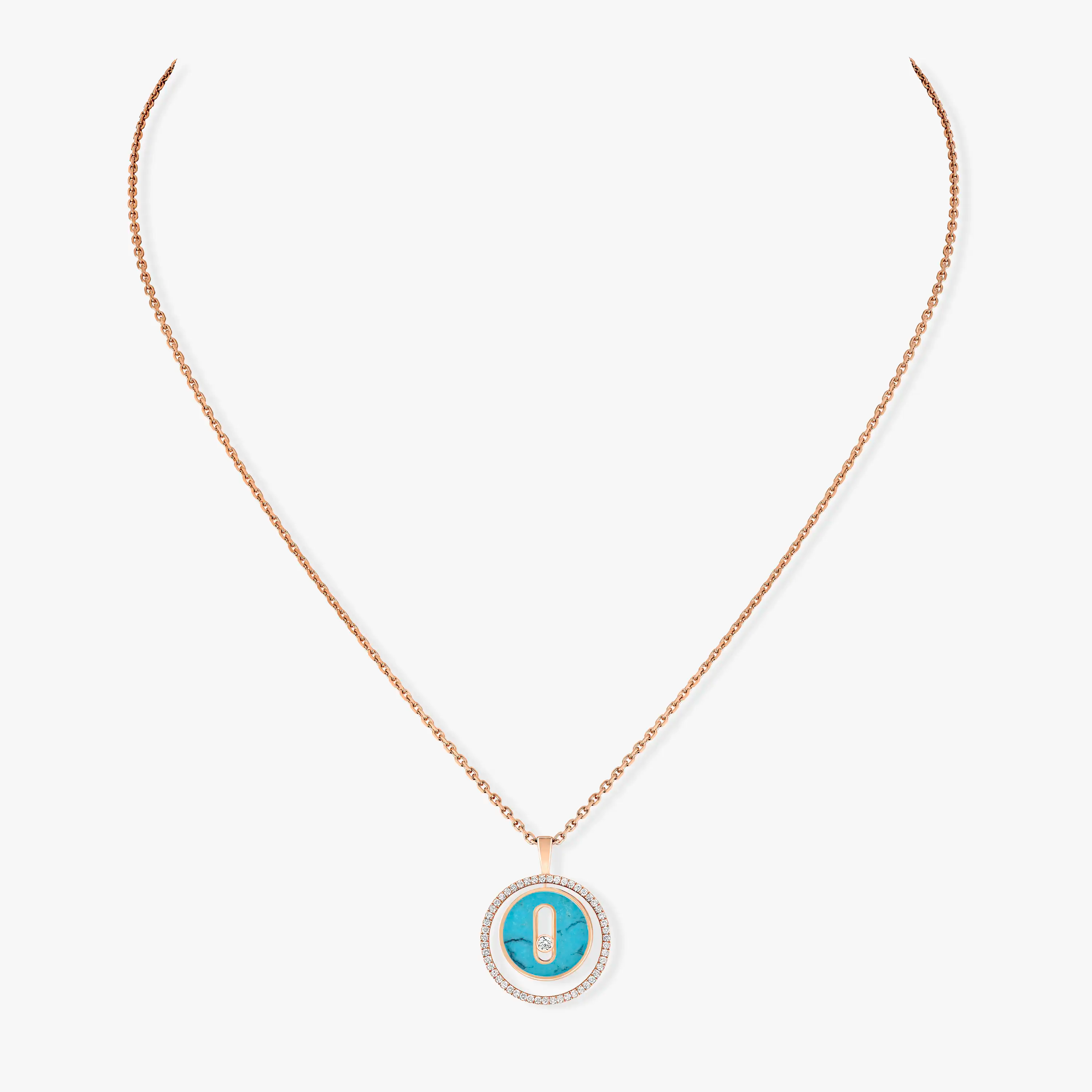 [Loco ]Loco MOVE 1 DIAMOND TURQUOISE PINK GOLD DIAMOND NECKLACE