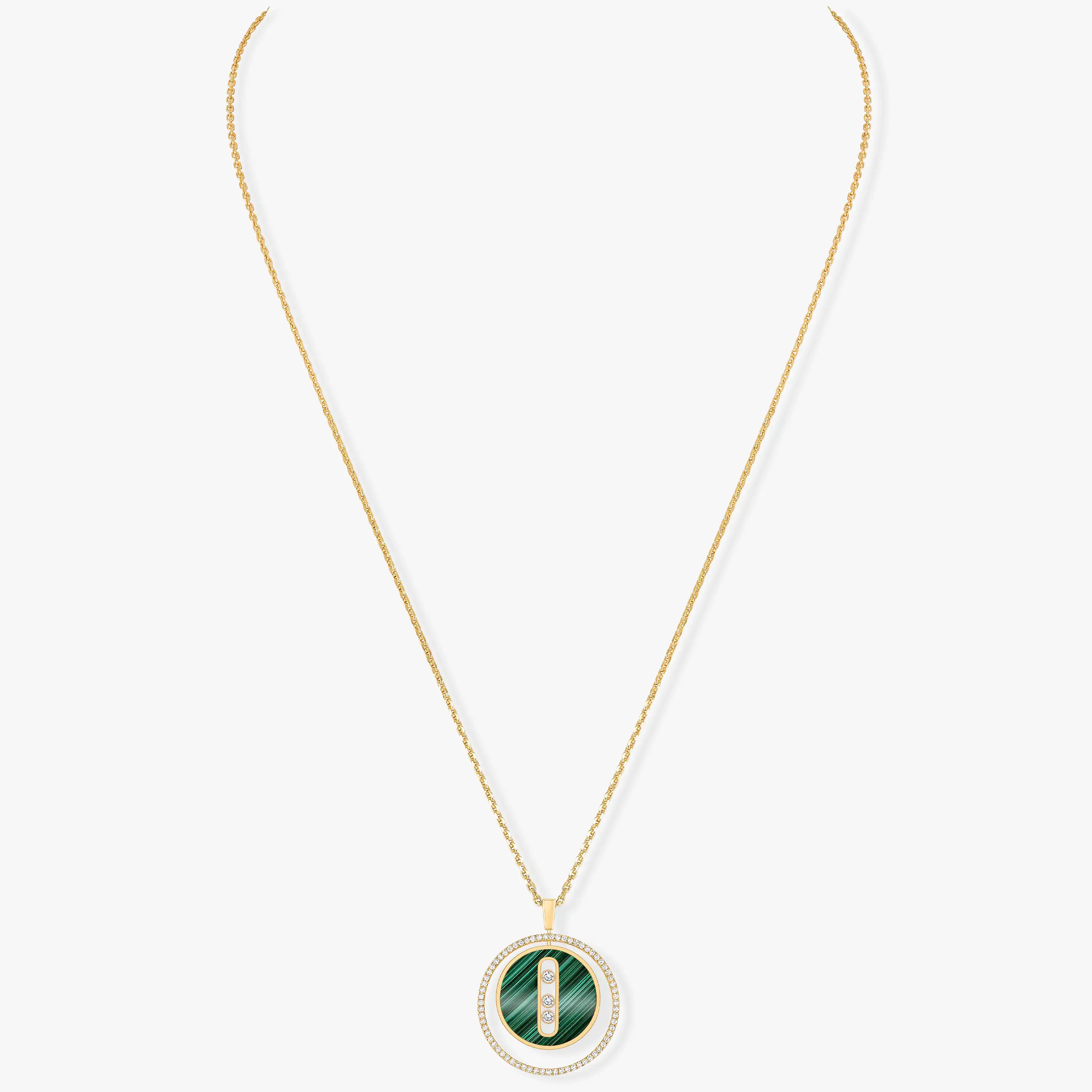 [Loco ]Loco MOVE 3 DIAMOND MALACHITE GOLD DIAMOND NECKLACE