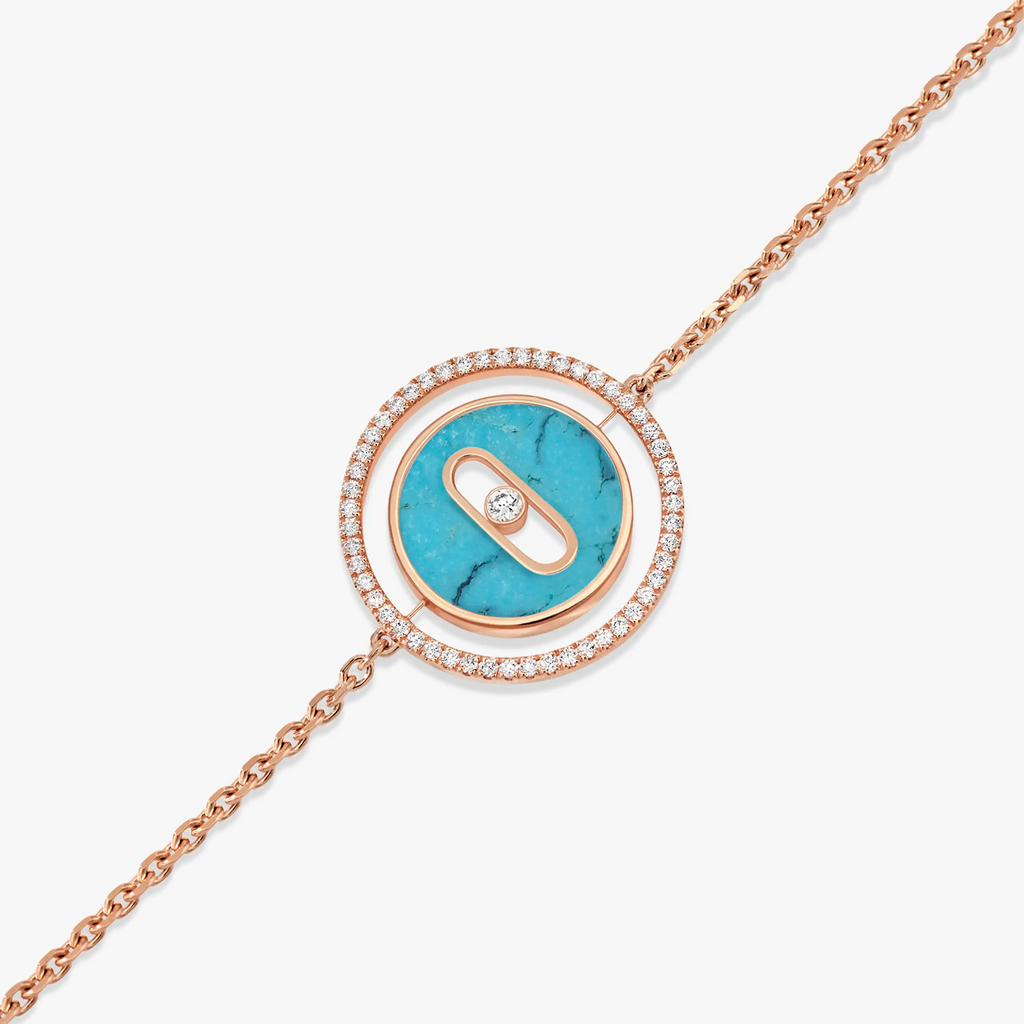 [Loco ]Loco MOVE TURQUOISE PINK GOLD DIAMOND BRACELET