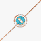 [Loco ]Loco MOVE TURQUOISE PINK GOLD DIAMOND BRACELET