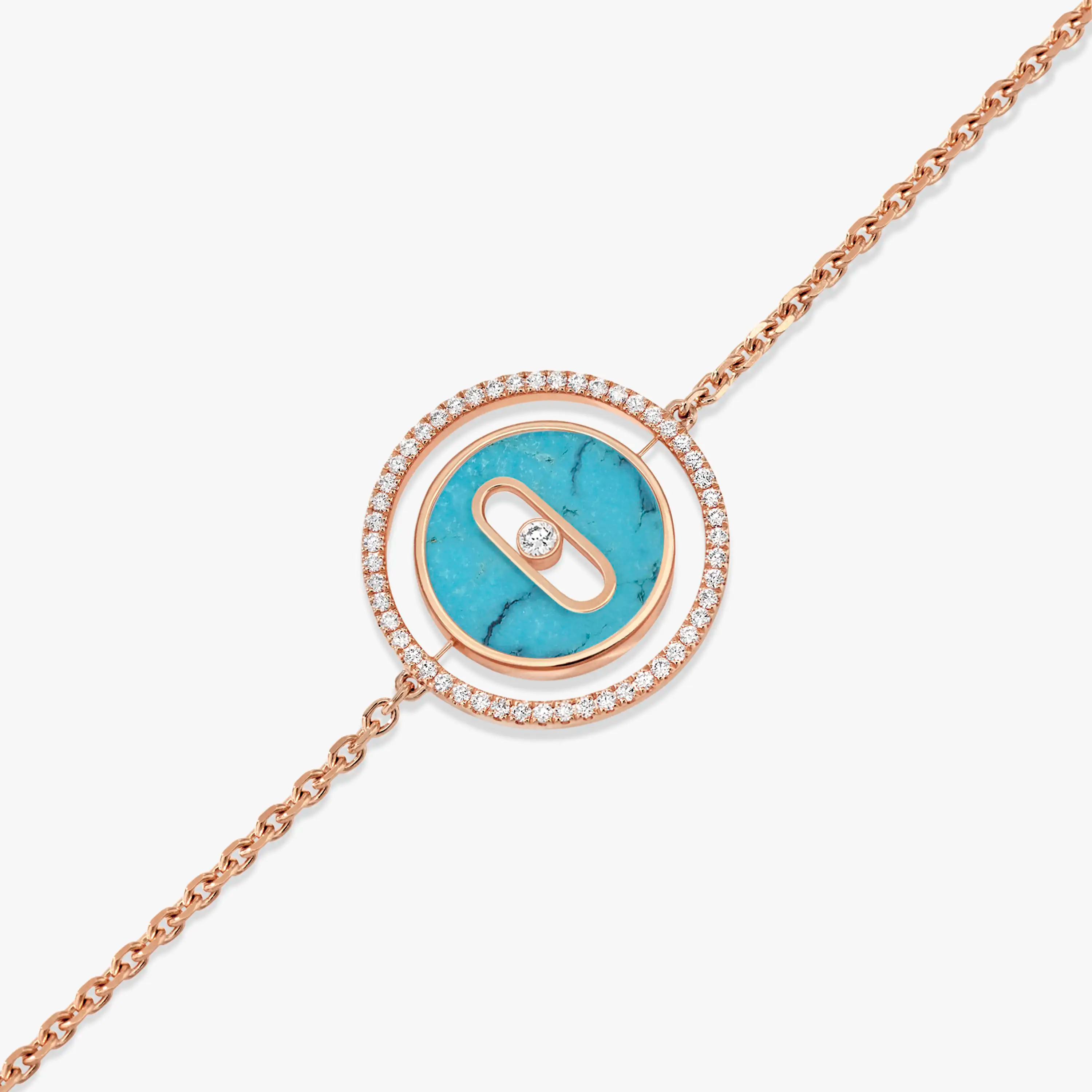 [Loco ]Loco MOVE TURQUOISE PINK GOLD DIAMOND BRACELET