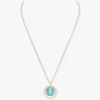 [Loco ]Loco MOVE 3 DIAMONDS TURQUOISE PINK GOLD DIAMOND NECKLACE