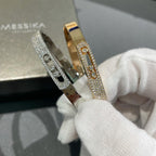 [Loco ]Move Noa Rose Gold Pavé Diamond Bangle Bracelet