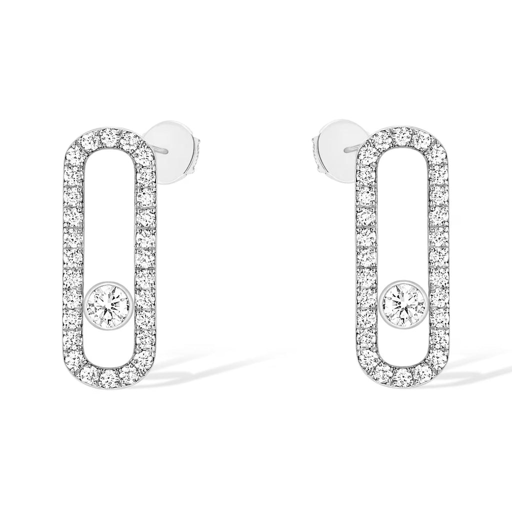 [Loco ]MOVE UNO STUD DIAMOND PAVED EARRINGS