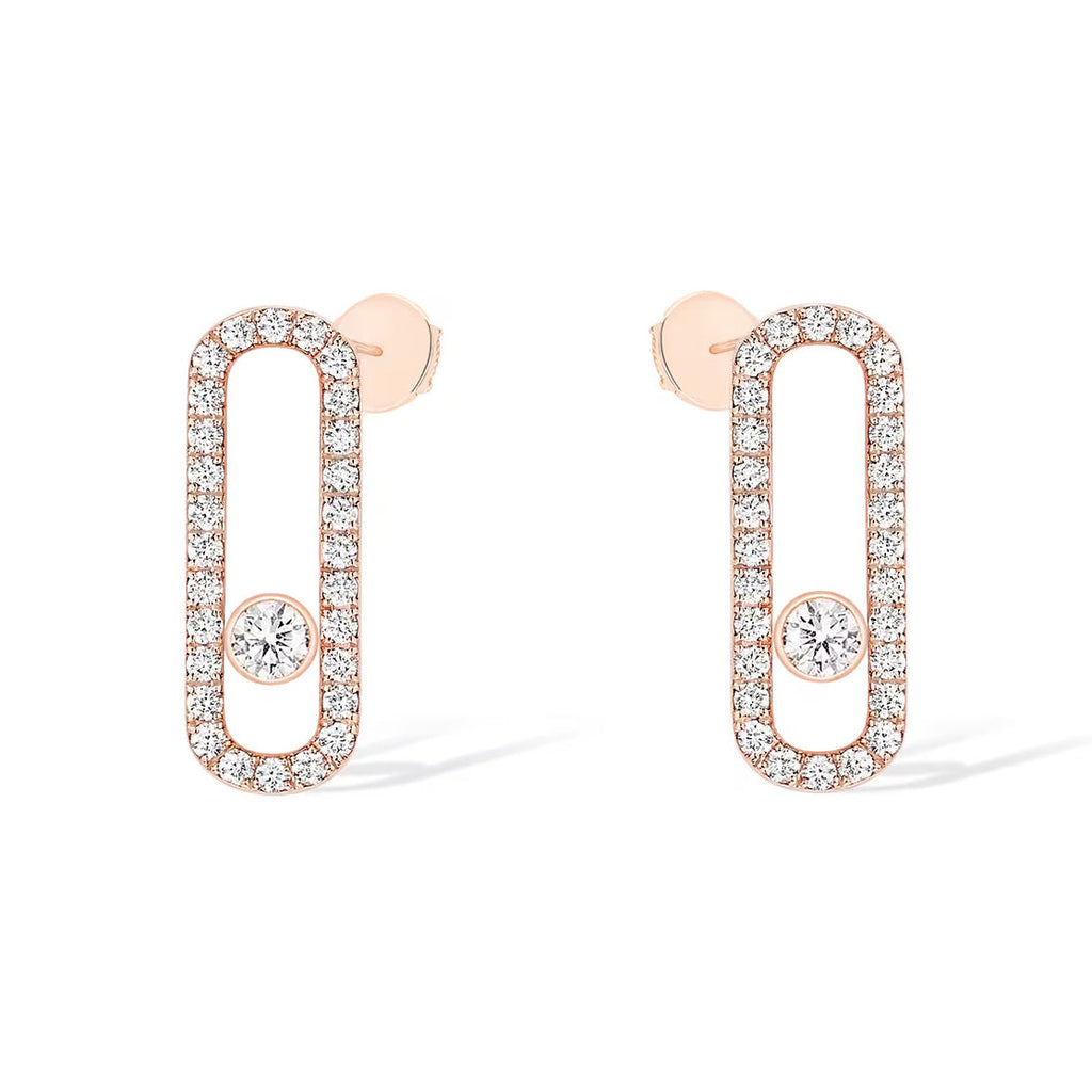 [Loco ]MOVE UNO STUD DIAMOND PAVED EARRINGS