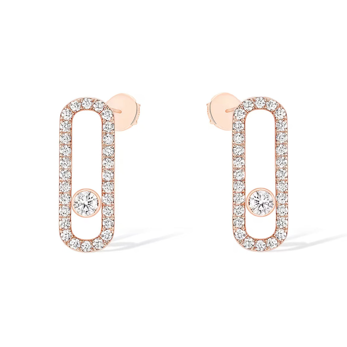 [Loco ]MOVE UNO STUD DIAMOND PAVED EARRINGS