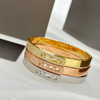 [Loco ]Move Noa Rose Gold Pavé Diamond Bangle Bracelet