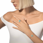 [Loco ]Loco MOVE TURQUOISE PINK GOLD DIAMOND BRACELET
