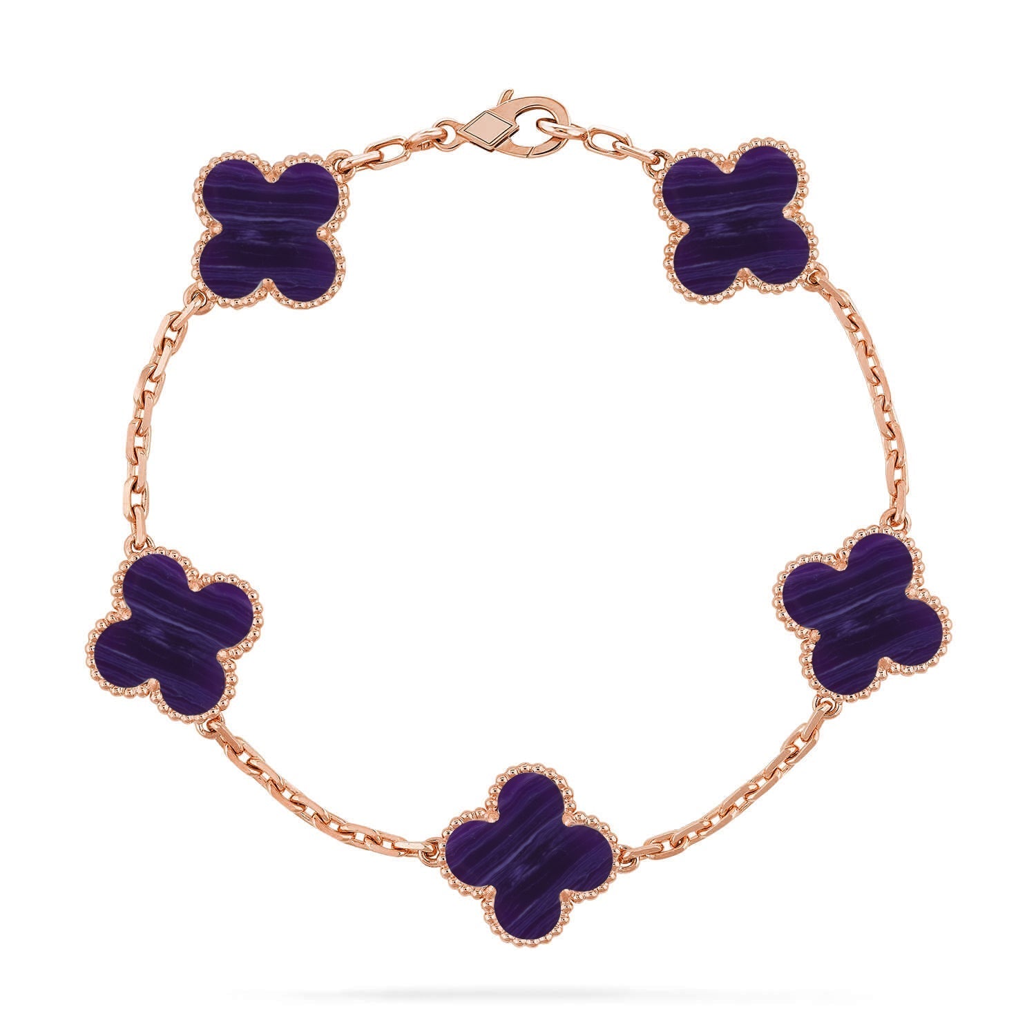 [Loco]New CLOVER 5 MOTIF PURPLE STRIPES BRACELET COLLECTION
