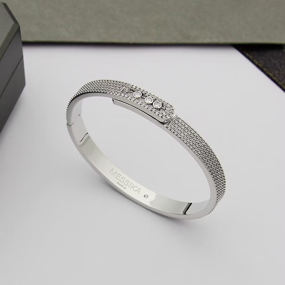 [Loco ]Move Noa Full Pavé Diamond Bangle Bracelet