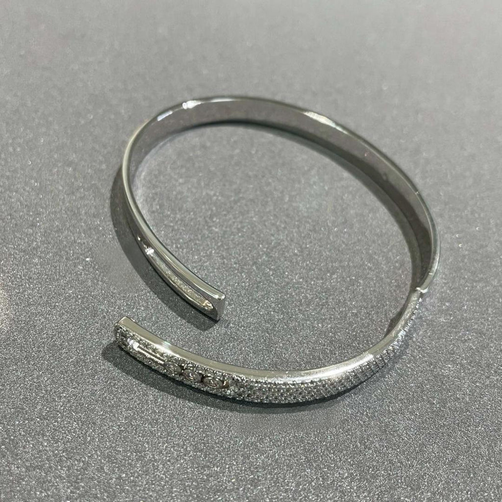 [Loco ]Move Noa Rose Gold Pavé Diamond Bangle Bracelet