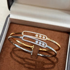 [Loco ]Move Pavé Diamond Bangle Bracelet M
