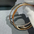 [Loco ]Move Noa Rose Gold Pavé Diamond Bangle Bracelet