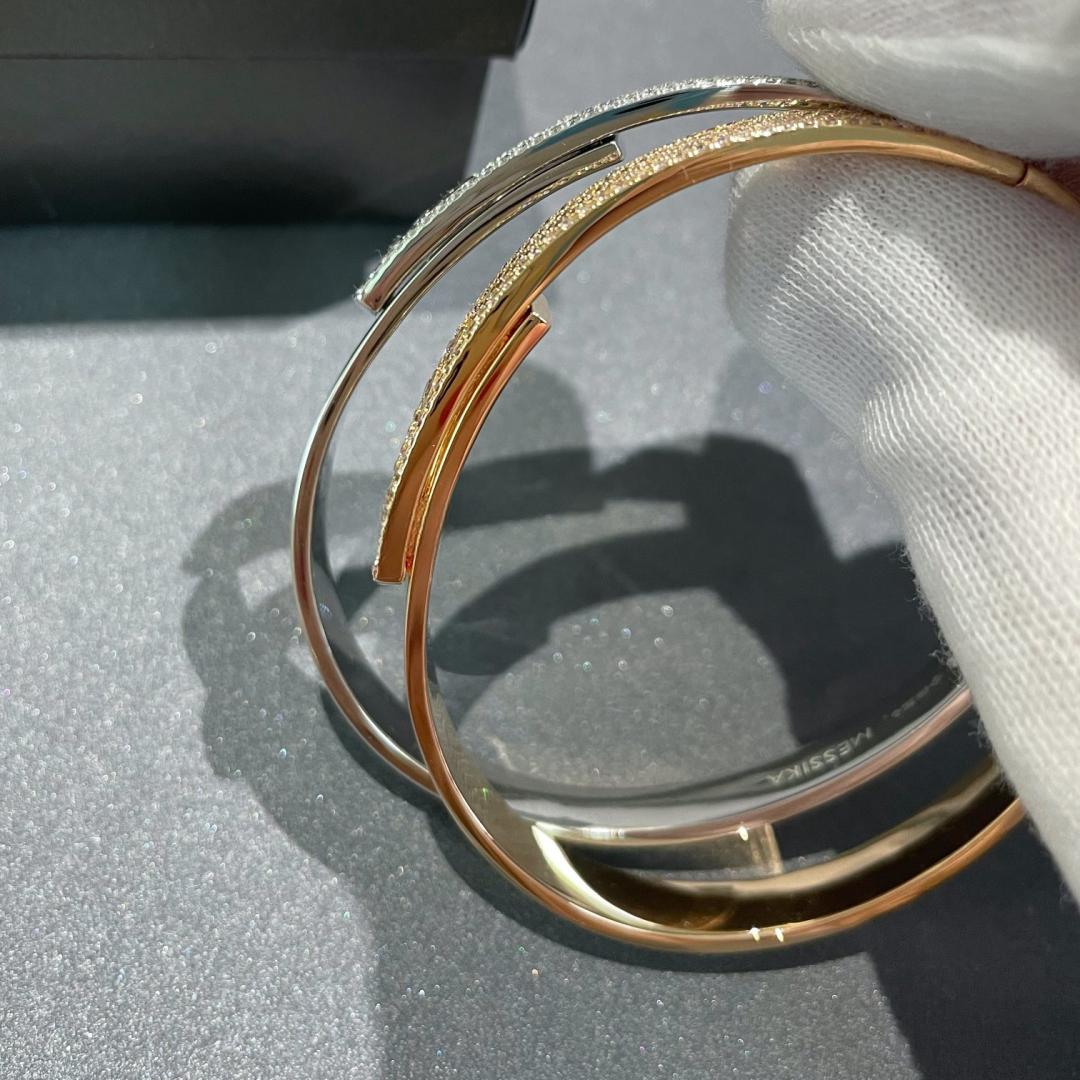 [Loco ]Move Noa Rose Gold Pavé Diamond Bangle Bracelet