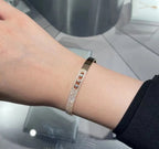 [Loco ]Move Noa Rose Gold Pavé Diamond Bangle Bracelet