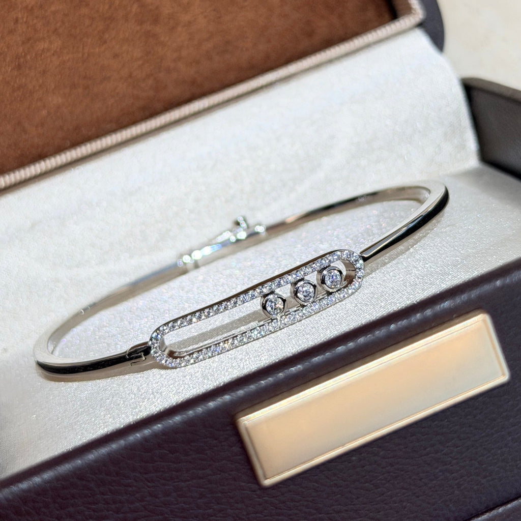 [Loco ]Move Pavé Diamond Bangle Bracelet M