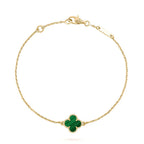 ¡®Loco¡¯CLOVER BRACELET MALACHITE 1 MOTIF