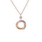 ¡®Loco¡¯TRINITY SILVER GOLD PINK GOLD NECKLACE