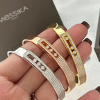 [Loco ]Move Noa Rose Gold Pavé Diamond Bangle Bracelet
