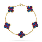 [Loco]New CLOVER 5 MOTIF COLOR GEMSTONES BRACELET COLLECTION