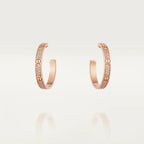 ¡®Loco¡¯LOVE DIAMOND PINK GOLD HOOP EARRINGS