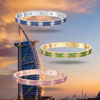 [Loco JURI]2026 PAVE GEMSTONE LOVE BRACELET 6.1MM 10 DIAMONDS