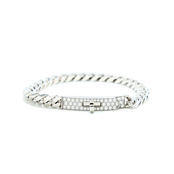 ¡®Loco¡¯KELLY CHAIN SILVER DIAMOND BRACELET