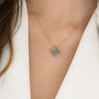 ¡®Loco¡¯CLOVER 15MM  GRAY MOTHER OF PEARL NECKLACE