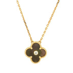 ¡®Loco¡¯CLOVER 15MM DIAMOND AND MOTHER-OF-GREY NECKLACE