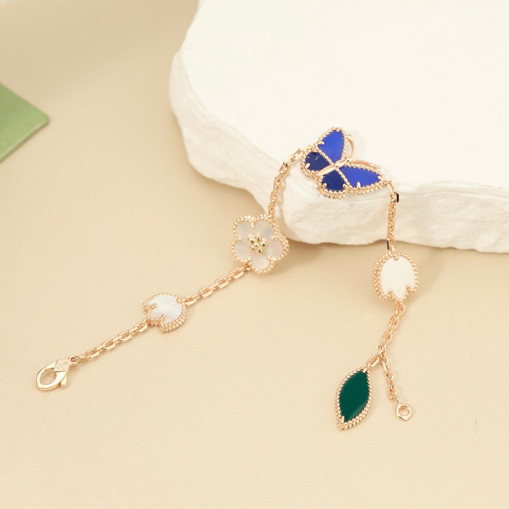 [Loco JURI]LUCKY SPRING BUTTERFLY 5 MOTIF BRACELET