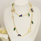 [Loco JURI]LUCKY SPRING BUTTERFLY 15 FLOWER NECKLACE