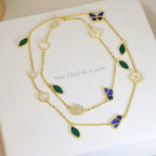 [Loco JURI]LUCKY SPRING BUTTERFLY 15 FLOWER NECKLACE