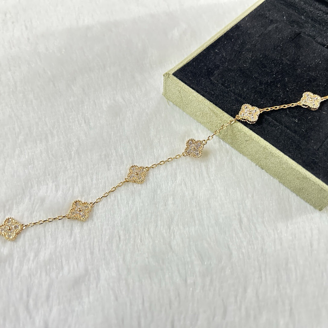[Loco]New CLOVER 6 MOTIF DIAMOND BRACELET