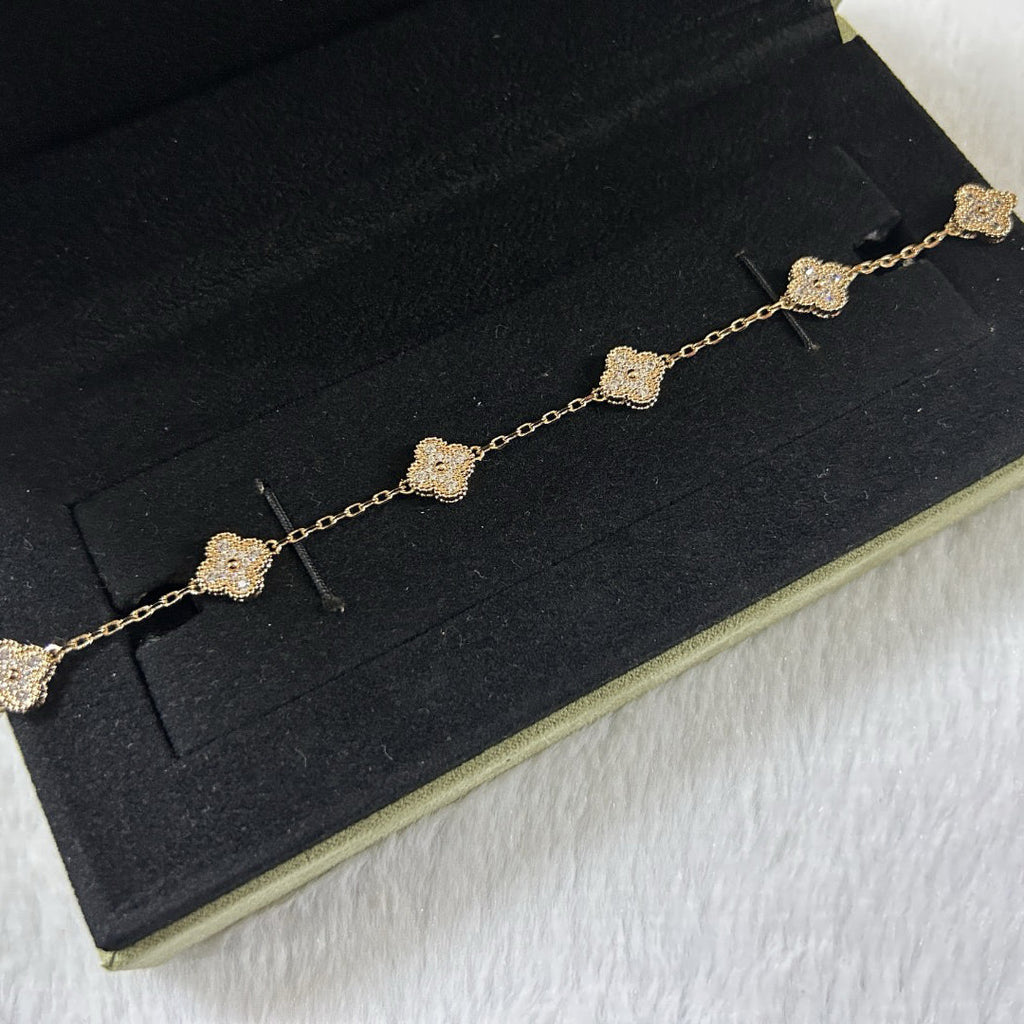 [Loco]New CLOVER 6 MOTIF DIAMOND BRACELET