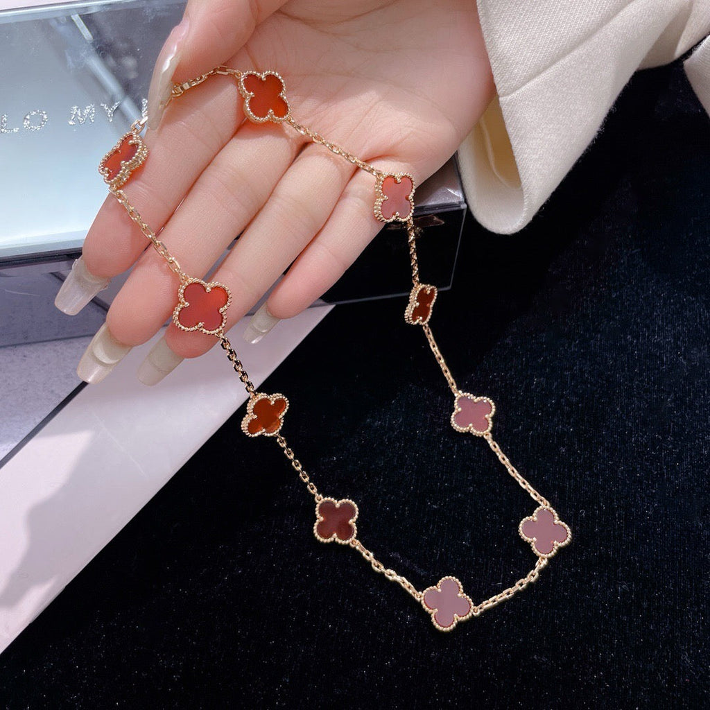¡®Loco¡¯CLOVER 10 MOTIFS CARNELIAN NECKLACE