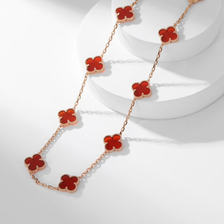 ¡®Loco¡¯CLOVER 10 MOTIFS CARNELIAN NECKLACE
