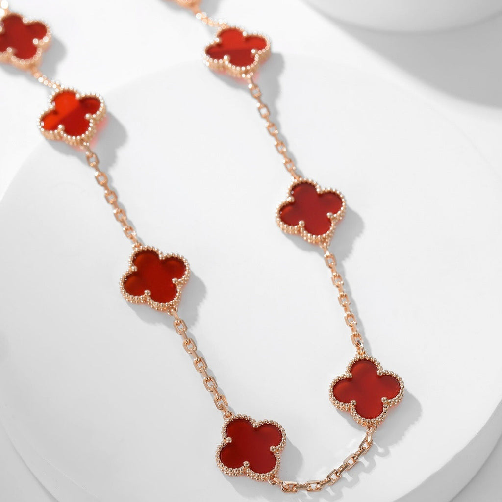 ¡®Loco¡¯CLOVER 10 MOTIFS CARNELIAN NECKLACE