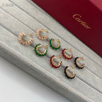 [Loco]NEW COLORED GEMSTONE COLLECTION SMALL HOOP EARRINGS