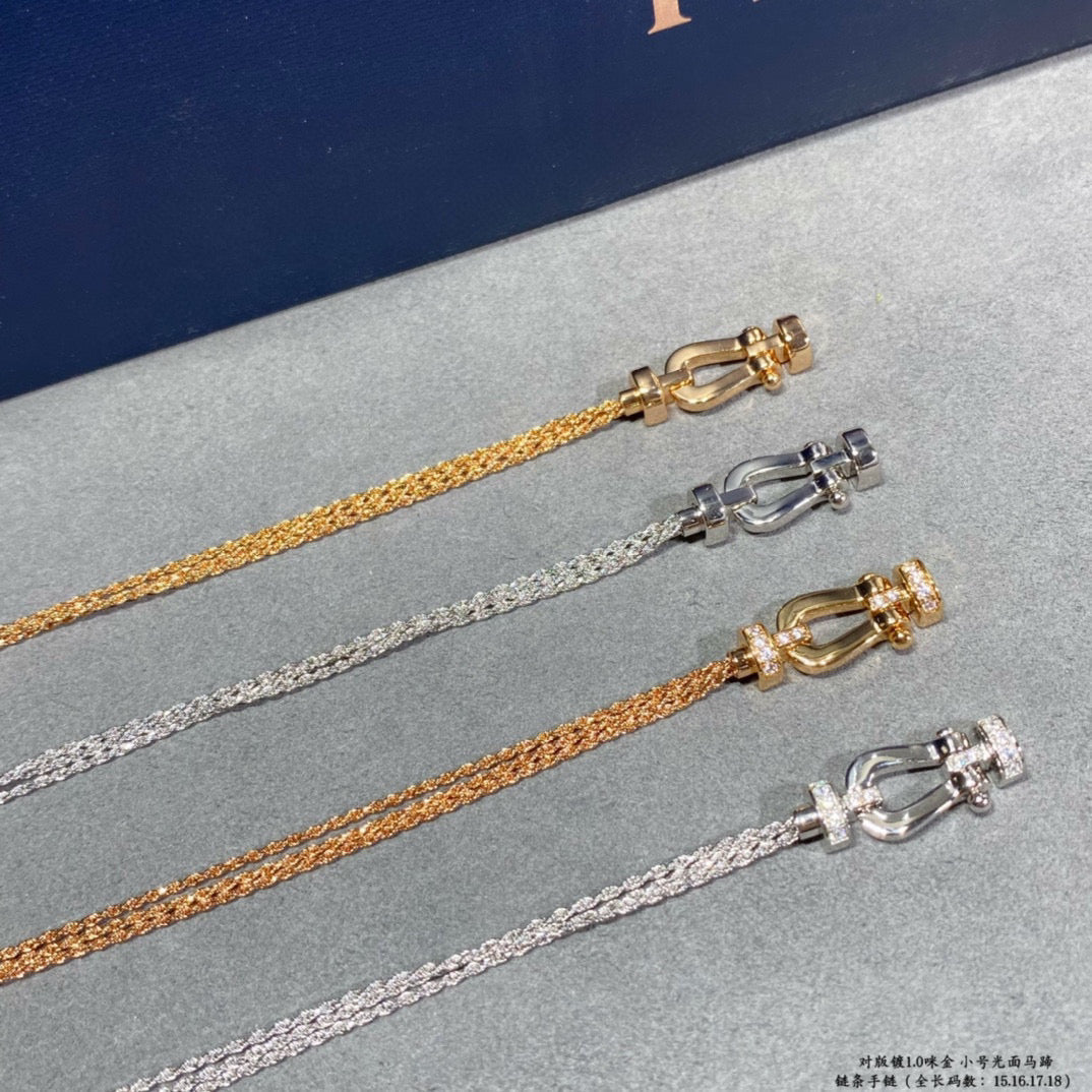 ¡®Loco¡¯FORCE SMALL HORSESHOE  DIAMOND CHAIN ROPE BRACELET