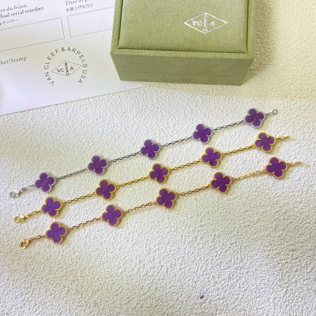 [Loco]New  CLOVER 5 MOTIF VIOLET BRACELET COLLECTION