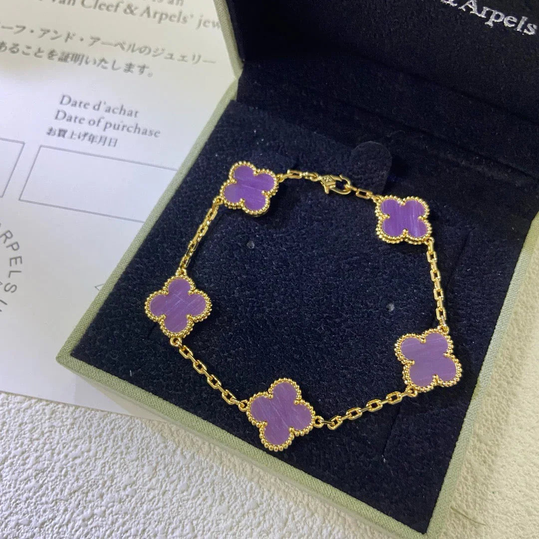 [Loco]New  CLOVER 5 MOTIF VIOLET BRACELET COLLECTION