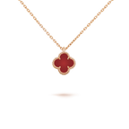 ¡®Loco¡¯CLOVER MINI 9.5MM WHITE CARNELIANS NECKLACE